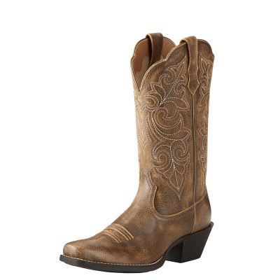 Ariat Western: Round Up Square Toe Botas Western Mujer - Marrones (WBVRY9470)